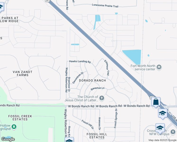 map of restaurants, bars, coffee shops, grocery stores, and more near 10913 Irish Glen Trail in Haslet