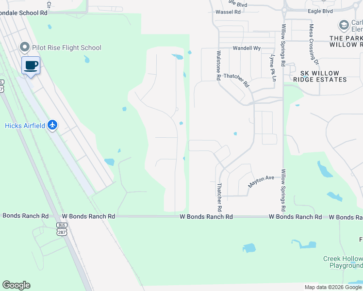 map of restaurants, bars, coffee shops, grocery stores, and more near 10980 Blue Sky Drive in Haslet