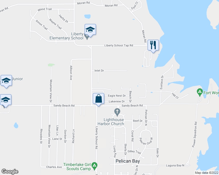 map of restaurants, bars, coffee shops, grocery stores, and more near 1336 White Sand Drive in Azle