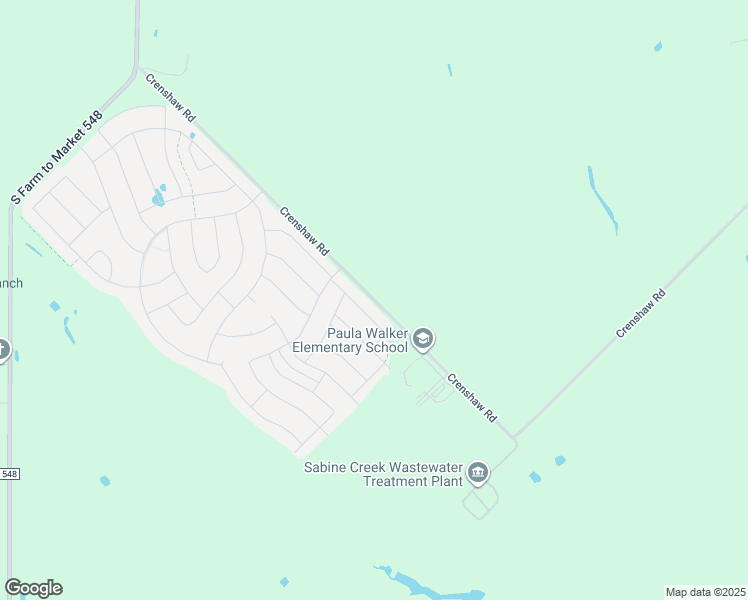 map of restaurants, bars, coffee shops, grocery stores, and more near Crenshaw Road in Royse City