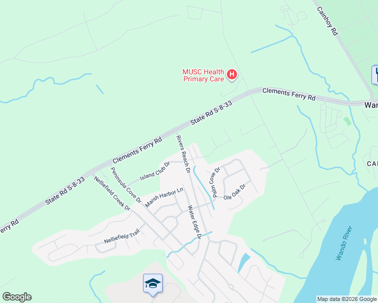map of restaurants, bars, coffee shops, grocery stores, and more near 1257 Island Club Drive in Charleston