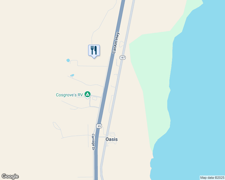 map of restaurants, bars, coffee shops, grocery stores, and more near 14386 New Mexico 187 in Caballo
