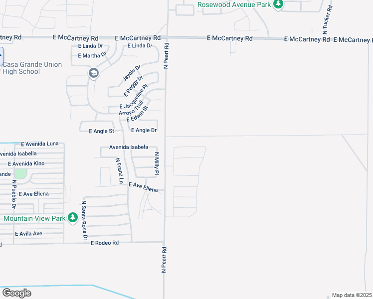 map of restaurants, bars, coffee shops, grocery stores, and more near 1554 East Caballero Drive in Casa Grande