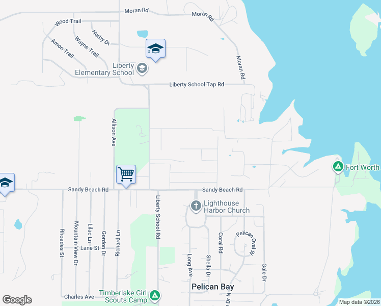 map of restaurants, bars, coffee shops, grocery stores, and more near 11146 Liberty School Road in Azle