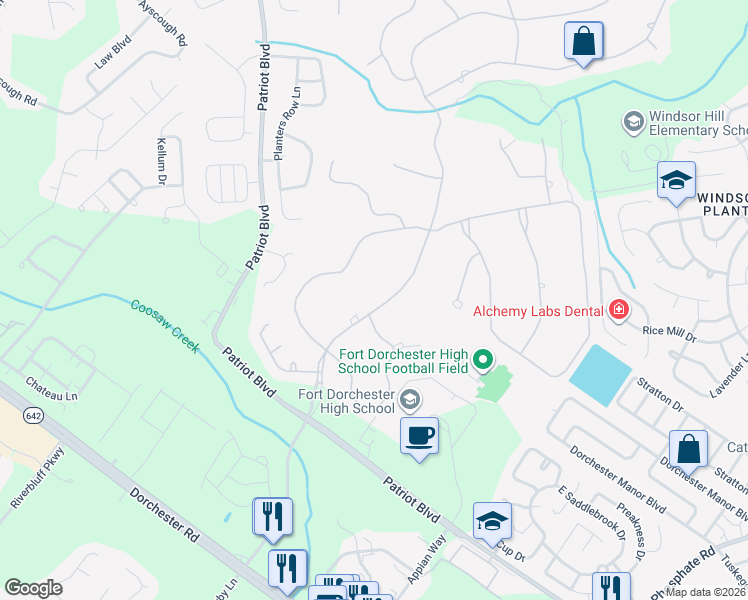 map of restaurants, bars, coffee shops, grocery stores, and more near 8646 West Fairway Woods Drive in Charleston