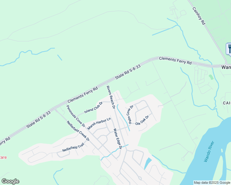 map of restaurants, bars, coffee shops, grocery stores, and more near 1005F Summerhaven Place in Charleston