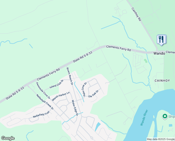 map of restaurants, bars, coffee shops, grocery stores, and more near 1306d Island Club Drive in Charleston