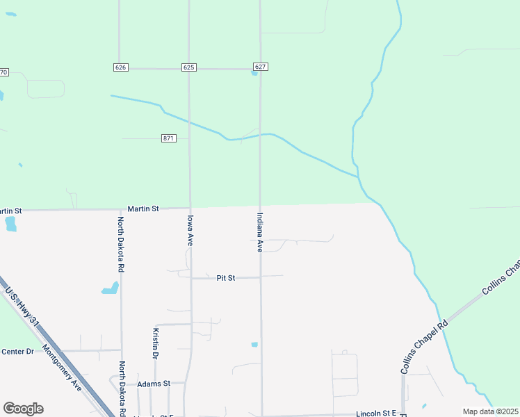 map of restaurants, bars, coffee shops, grocery stores, and more near 1384 Indiana Avenue in Thorsby