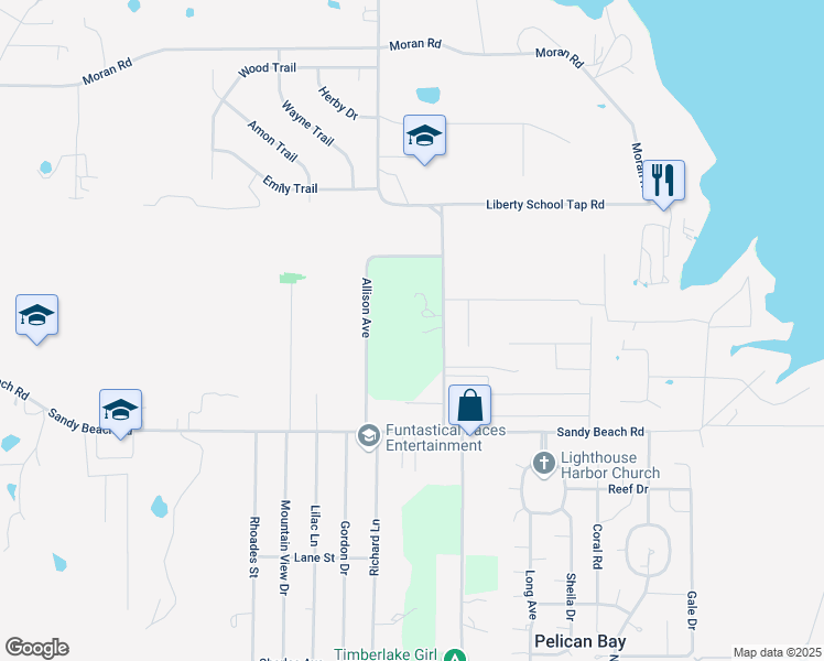 map of restaurants, bars, coffee shops, grocery stores, and more near 11215 Liberty School Road in Azle