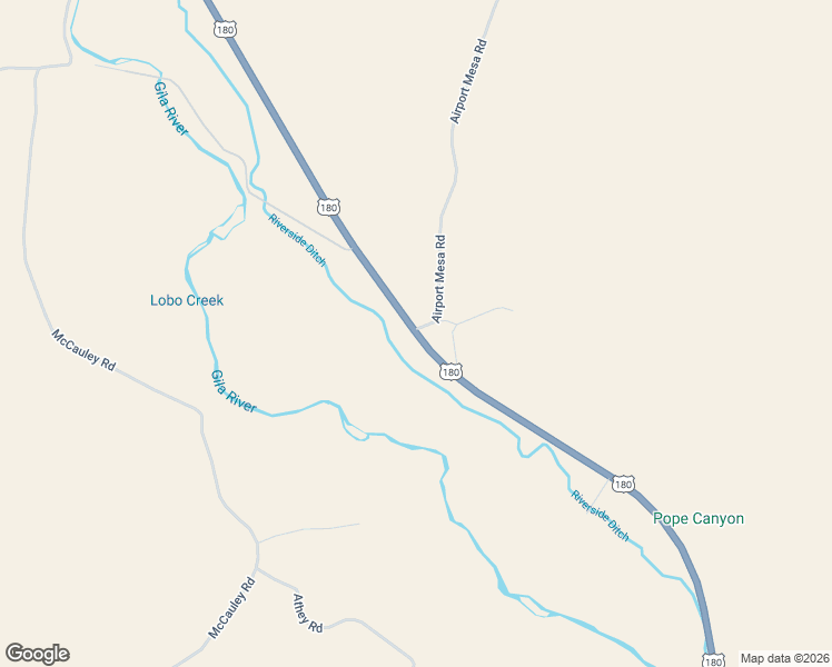 map of restaurants, bars, coffee shops, grocery stores, and more near U.S. 180 in Gila