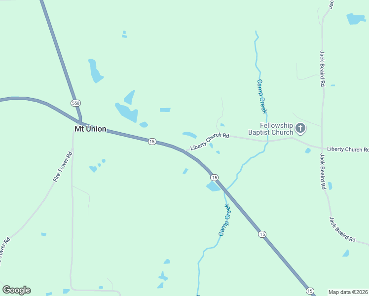 map of restaurants, bars, coffee shops, grocery stores, and more near 133 Liberty Church Road in Spearsville