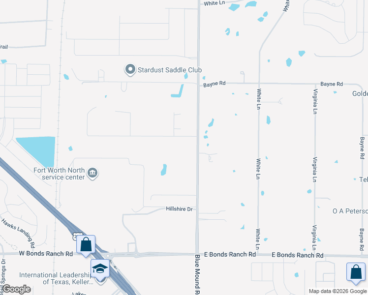 map of restaurants, bars, coffee shops, grocery stores, and more near 509 Ridge Country Road in Haslet