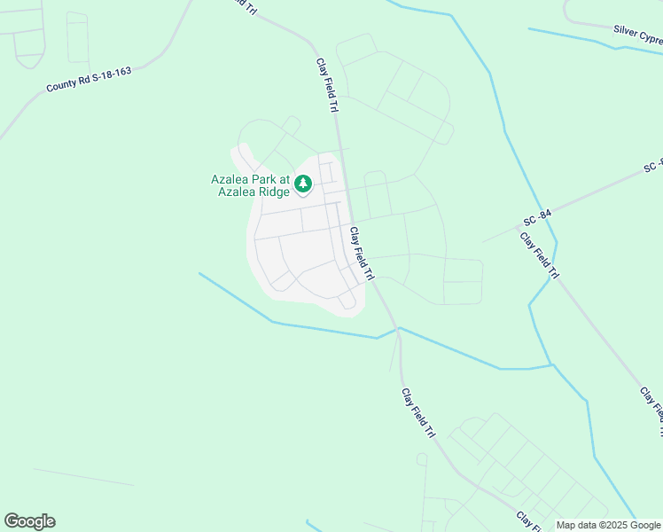 map of restaurants, bars, coffee shops, grocery stores, and more near Clay Field Trail in Ridgeville