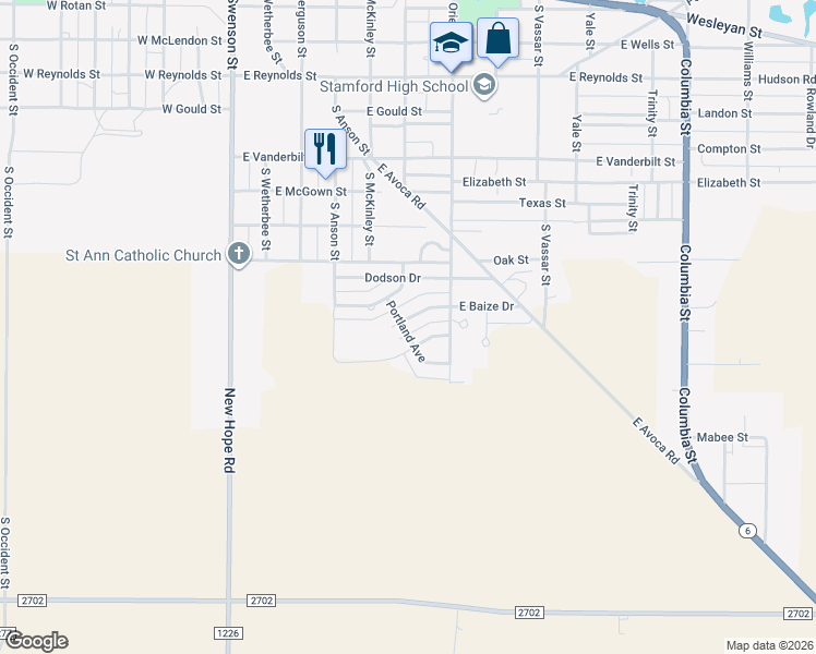 map of restaurants, bars, coffee shops, grocery stores, and more near 526 Sunset Drive in Stamford