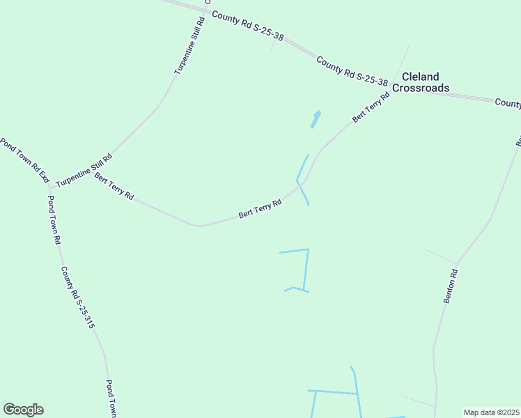 map of restaurants, bars, coffee shops, grocery stores, and more near Bert Terry Road in Brunson