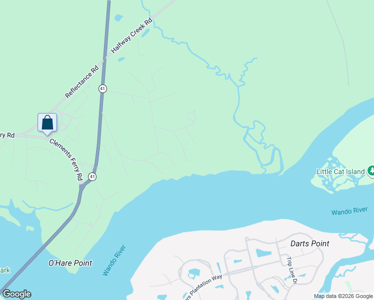 map of restaurants, bars, coffee shops, grocery stores, and more near 845 Old Brick Lane in Charleston