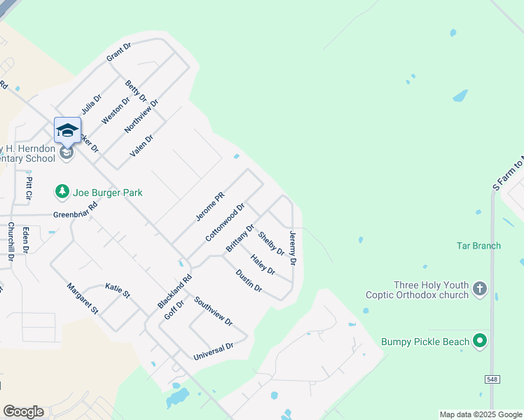 map of restaurants, bars, coffee shops, grocery stores, and more near 201 Brittany Drive in Royse City