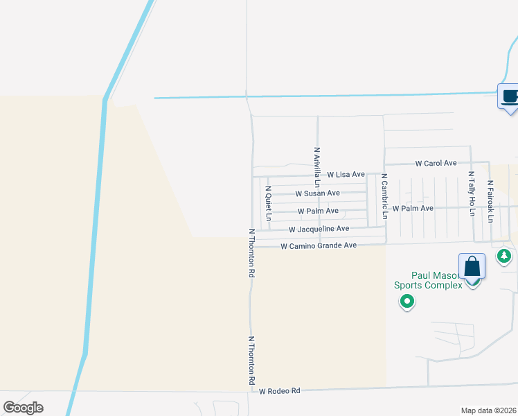 map of restaurants, bars, coffee shops, grocery stores, and more near 5797 North Thornton Road in Casa Grande