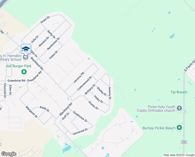 map of restaurants, bars, coffee shops, grocery stores, and more near 201 Brittany Drive in Royse City