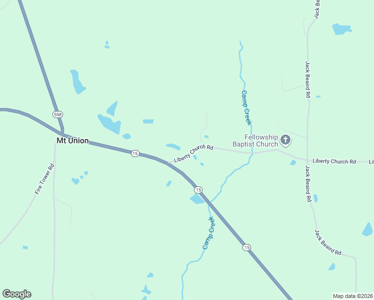 map of restaurants, bars, coffee shops, grocery stores, and more near 133-199 Liberty Church Road in Spearsville