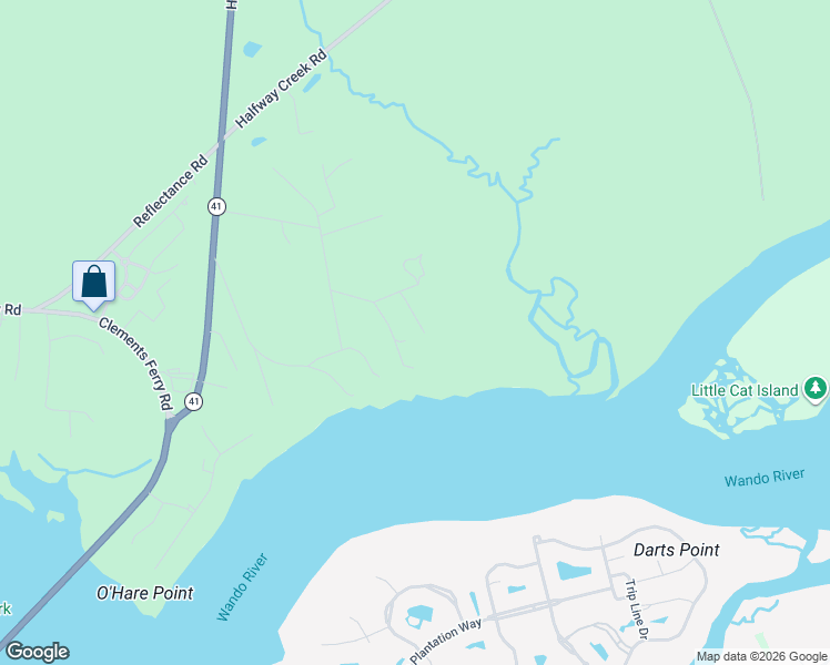 map of restaurants, bars, coffee shops, grocery stores, and more near 845 Old Brick Lane in Charleston