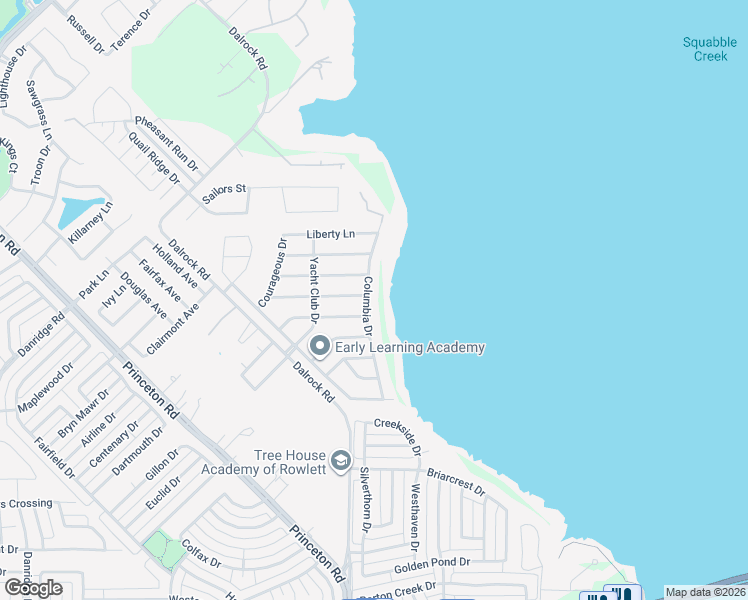 map of restaurants, bars, coffee shops, grocery stores, and more near 8418 Columbia Drive in Rowlett