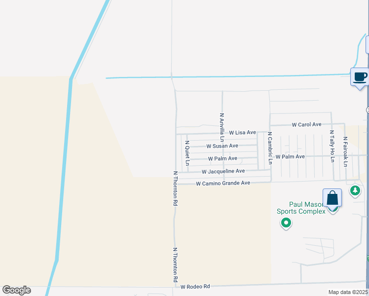 map of restaurants, bars, coffee shops, grocery stores, and more near 19122 West Palm Avenue in Casa Grande