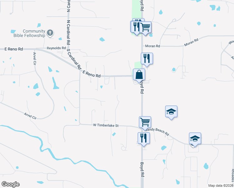 map of restaurants, bars, coffee shops, grocery stores, and more near 999 Cottonwood Street in Azle