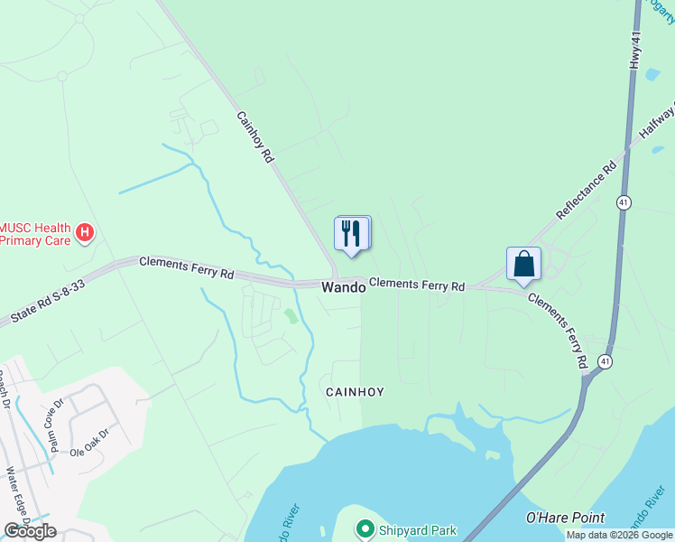 map of restaurants, bars, coffee shops, grocery stores, and more near in Berkeley County