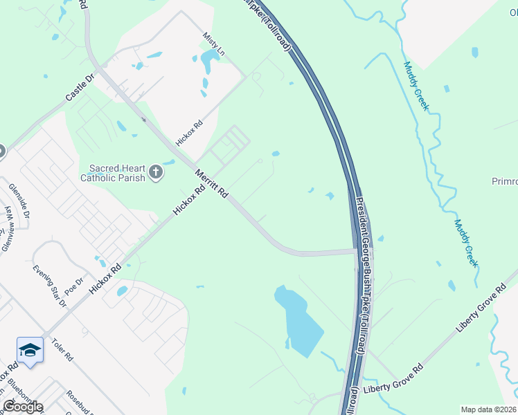 map of restaurants, bars, coffee shops, grocery stores, and more near 8614 Merritt Road in Rowlett