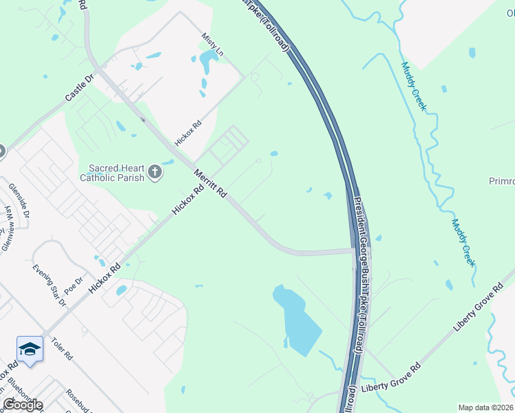 map of restaurants, bars, coffee shops, grocery stores, and more near 8614 Merritt Road in Rowlett