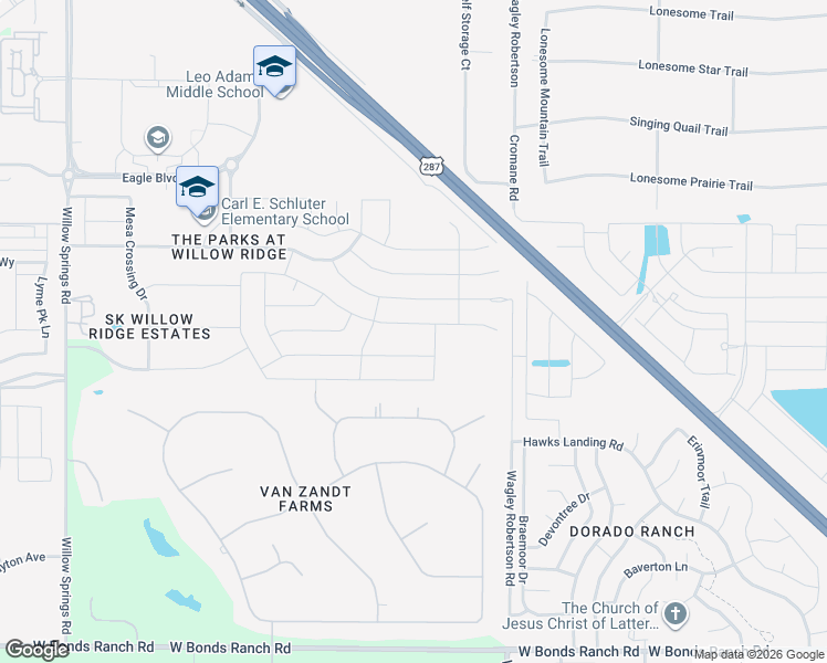 map of restaurants, bars, coffee shops, grocery stores, and more near 937 Pinnacle Ridge Road in Haslet