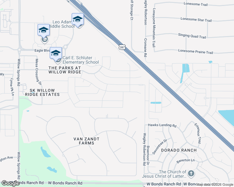 map of restaurants, bars, coffee shops, grocery stores, and more near 937 Pinnacle Ridge Road in Haslet