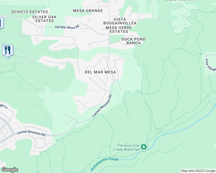 map of restaurants, bars, coffee shops, grocery stores, and more near 6277 Belmont Trail Court in San Diego