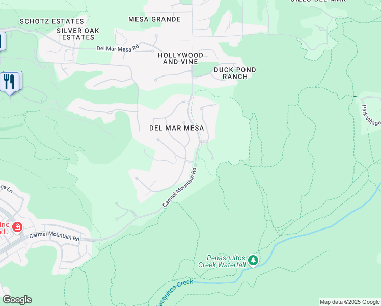 map of restaurants, bars, coffee shops, grocery stores, and more near 6277 Belmont Trail Court in San Diego