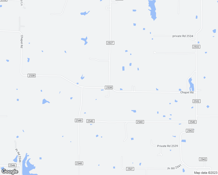 map of restaurants, bars, coffee shops, grocery stores, and more near 2083 Chapel Road in Quinlan
