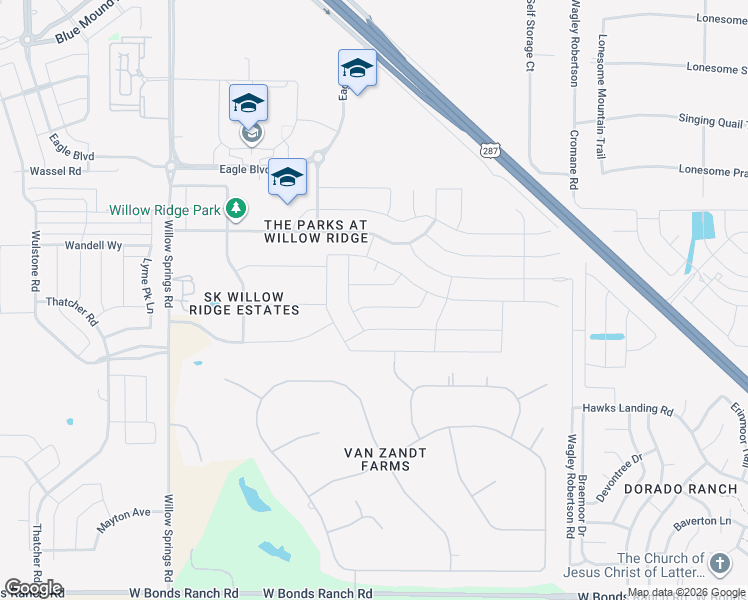 map of restaurants, bars, coffee shops, grocery stores, and more near 1021 Plateau Ridge Way in Haslet