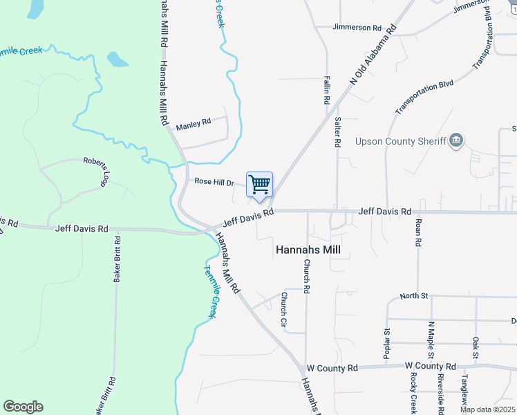 map of restaurants, bars, coffee shops, grocery stores, and more near 704 North Old Alabama Road in Thomaston