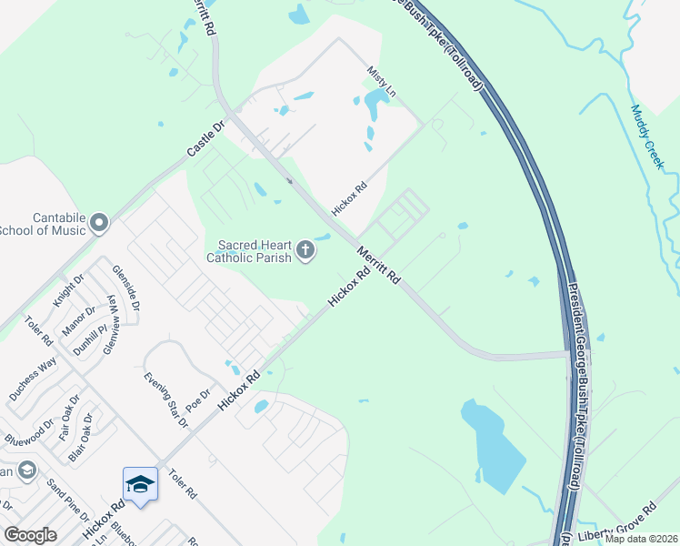 map of restaurants, bars, coffee shops, grocery stores, and more near 4101 Hickox Road in Rowlett