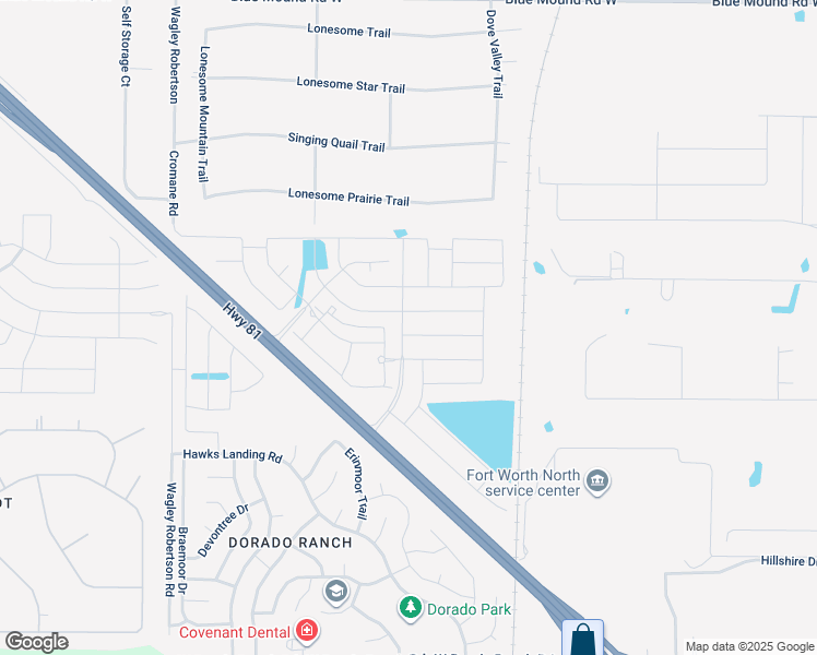 map of restaurants, bars, coffee shops, grocery stores, and more near 300 Frenchpark Drive in Fort Worth