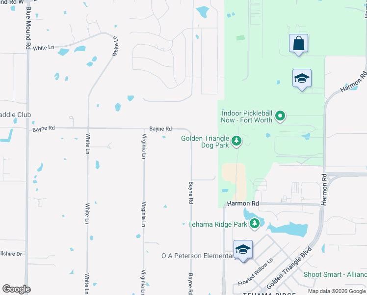 map of restaurants, bars, coffee shops, grocery stores, and more near 222 Bayne Road in Haslet