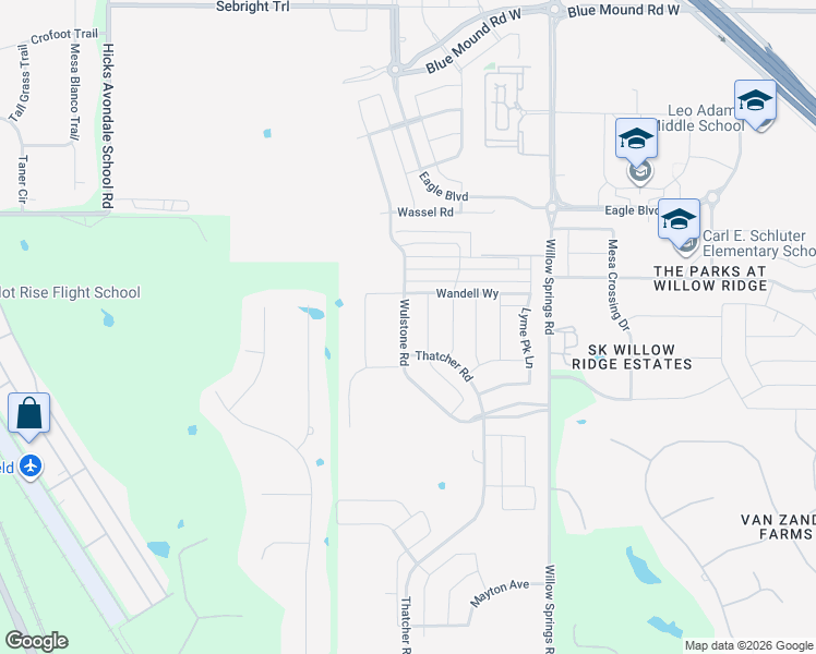 map of restaurants, bars, coffee shops, grocery stores, and more near 11500 Elk Horn Court in Haslet