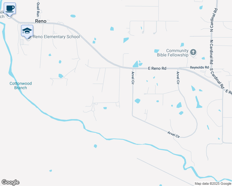 map of restaurants, bars, coffee shops, grocery stores, and more near 580 Parker Street in Azle