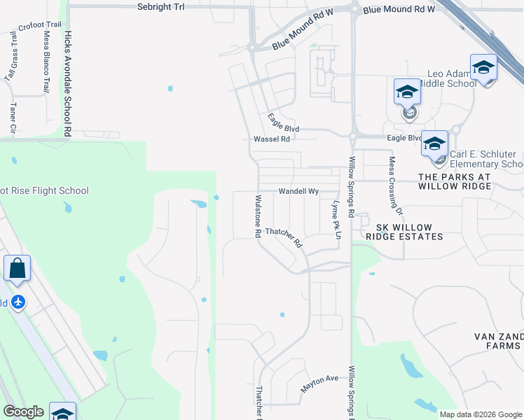 map of restaurants, bars, coffee shops, grocery stores, and more near 11500 Elk Horn Court in Haslet