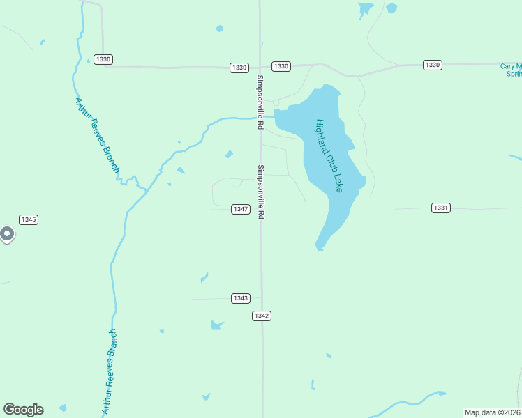 map of restaurants, bars, coffee shops, grocery stores, and more near County Road 1347 in Pittsburg