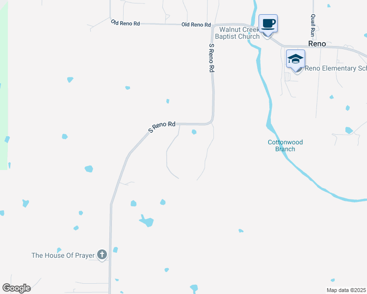 map of restaurants, bars, coffee shops, grocery stores, and more near 423-533 South Reno Road in Springtown