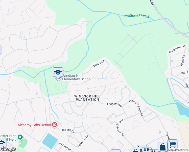 map of restaurants, bars, coffee shops, grocery stores, and more near 8538 Royal Palm Lane in North Charleston