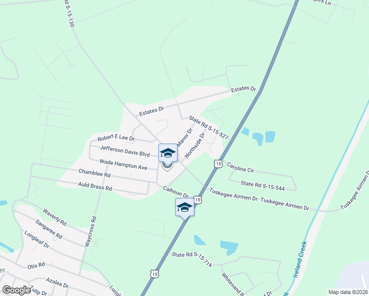 map of restaurants, bars, coffee shops, grocery stores, and more near 210 Academy Road in Walterboro