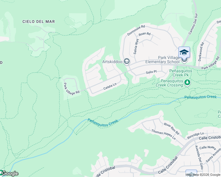 map of restaurants, bars, coffee shops, grocery stores, and more near 7359 Celata Lane in San Diego