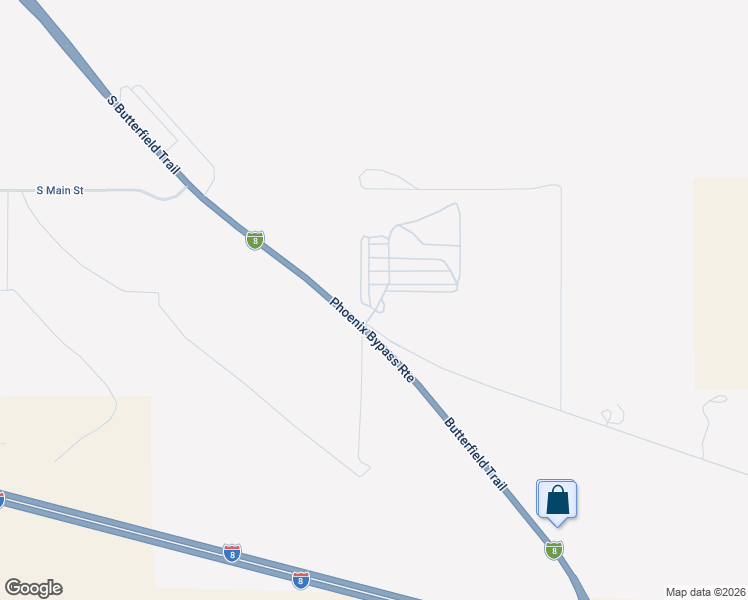 map of restaurants, bars, coffee shops, grocery stores, and more near 800 Butterfield Trail in Gila Bend